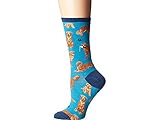 Socksmith Golden Retrievers Blue 9-11 (Women's Shoe Sizes 5-10.5)