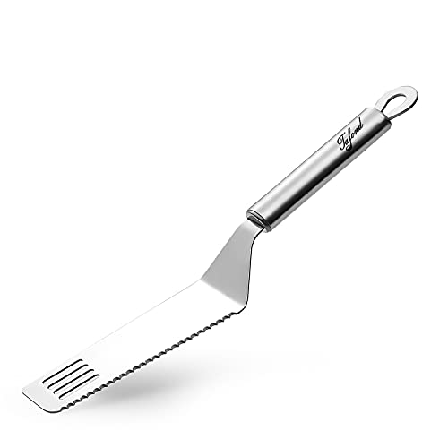 TAFOND Stainless Steel Pie Cutter and Server, Cake Cutter and Pastry Spatula with Serrated Blade