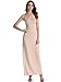 KIRA Women's Adjustable Spaghetti Straps Long Cami Slip Dress (Small, Nude)