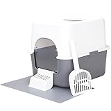 Sfozstra Cat Litter Box with Lid, Fully Enclosed