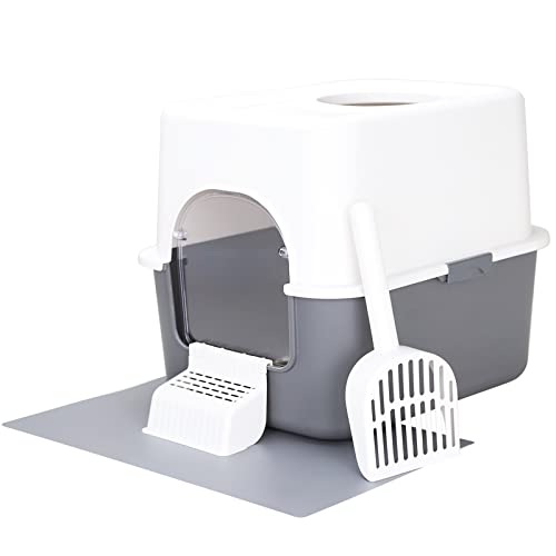 Sfozstra Cat Litter Box with Lid, Fully Enclosed