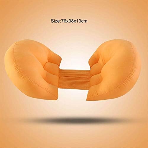 DASHUAIGE Multi-Function U Shape Pregnant Women Pillow Belly Support Side Sleepers Plaid Pregnancy Body Pillows for Maternity (Color : Orange)