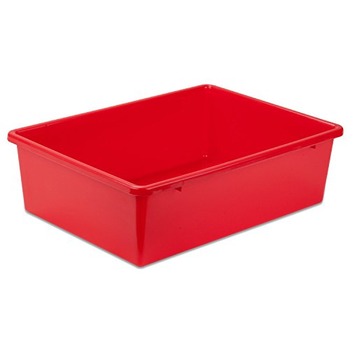 Red Plastic Bin. Tot Tutors Kids' Primary Colors Large Storage Bins