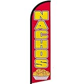 4 less Co NACHOS Windless Swooper Flag Feather Banner Sign 2.5x11.5 ft Tall (Flag Only) rf