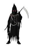 Bad Bear Brand Grim Reaper Deluxe Halloween Costume for Kids Teens Tweens Boys Black