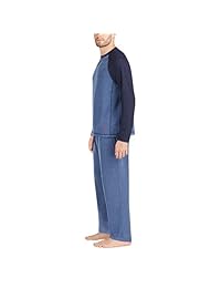 Tommy Bahama - Pijama para hombre, cuello redondo y pantalón con cordón