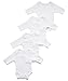 Leveret 4-pack Solid White Long Sleeve Bodysuit 100% Cotton (0-24 Months)