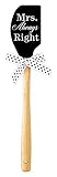 Brownlow Gifts Mr. And Mrs. Right Silicone Spatula, Black