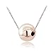 Hoops & Loops Rose Gold Flashed Sterling Silver 10mm Polished Ball Bead Necklace