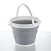 Attac Foldable Bucket Folding Fishing Outdoors Hiking Collapsible Water Carrier Silicone Camping Caravan, Grey/White, 10 Liter