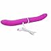 14 Inch Muti Speed Duble Big Rechargeable Dual Motors Waterproof Silicone Messager with USB Cable Rechargeable Model Support Android Laptop Pink m1