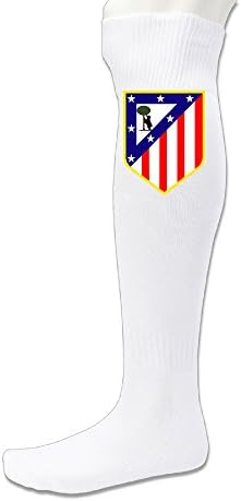 Unisex Atletico Madrid Football Club Knee Length Soccer Sports Basketball Socks White