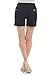 Rekucci Women's Ease into Comfort Stretchable Pull-On 5 inch Slimming Tab Short (8, Black)