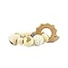 Hedgehog Wooden Teether Chew Beads Baby Rattle Teether Nattural Raw Crochet Beads Toy Mom Ecofriendly Baby Teething (Hedgehog)
