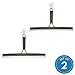 iDesign - 58871M2 Forma Metal Suction Squeegee with Storage Hook Shower, Window, and Mirror Accessory for Master, Guest, Kids' Bathroom Cleaning, 12