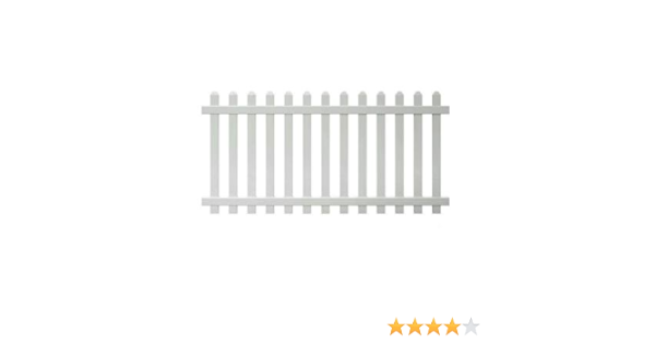 Amazon Com 4 Ft X 8 Ft Vinyl Glendale Spaced Picket Fence Panel With Dog Ear Pickets Unassembled Garden Outdoor