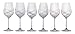 Bezrat Classic Beautifully Designed Stemmed Wine Glasses- Made from Premium Crystal Glass - Red or White Wines- Drinking Goblets Glasses Set Set of 6