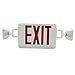 Ainfox 6 Pack LED Exit Sign Emergency Wall Light, UL Listed- LED Combo Emergency EXIT Sign with 2 Head Lights and Back -up Letter Cover (red/6pack)