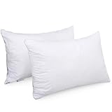 HOMEIDEAS Standard Bed Pillows for Sleeping Set of 2 - Luxury Down Alternative Pillows, Premium Hypoallergenic Plush Fiber - Good for Side and Back Sleeper