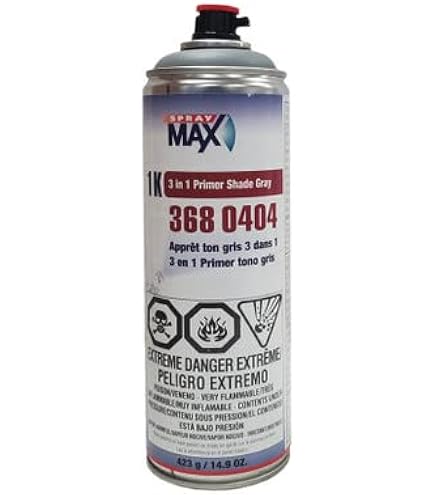 SprayMax 2K Rapid Primer Filler – Universal Gray Primer For Automotive Repair (4 Pack, 13.2 Oz Each)