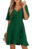 Dokotoo Women's 2024 Summer Dress Wrap V Neck Short