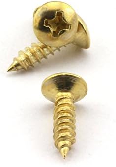 Pro Bamboo Kitchen 50 Pack Gold Guitar Pickguard Screws SQ ST Electric Guitar Accessories Replacement 3mm Bass Screws