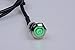 KNACRO 16mm Chassis Switch Metal Button Switch with 100CM 3.3FT Extension Cable Green Switch Symbol Suitable for DIY Computer Switch and Restart Button