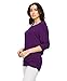 Made By Johnny WT822 Womens 3/4 Sleeve with Drape Top L Dark_Purple