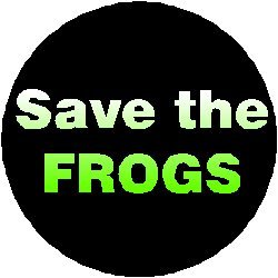 Save the Frogs 1.25" Pinback Button Badge / Pin - Endangered Animal
