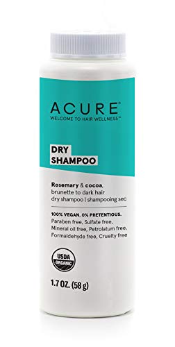 Acure Organics Dry Shampoo, Brunette to Dark Hair Acure Organics Powder, 1.7 oz.