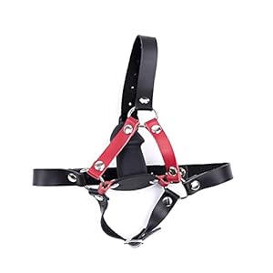 Pferdekopf Leder Mundknebel mit 7cm Dildo für BDSM und Bondage Spiele - Extremer SM Knebel