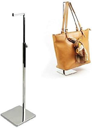 General Metal Handbag Display Stand Holder, Stainless Steel & Iron, Adjustable Height 40-66cm, Silver - Image 4