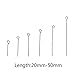 VALYRIA 1500pcs Stainless Steel Eye Pins Findings Head Pins 20mm-50mm(6/8
