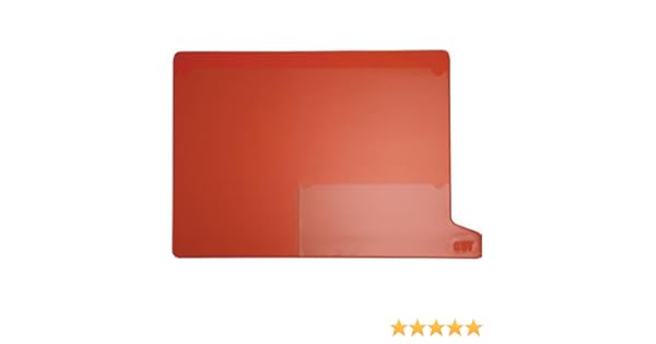 Orange Pack Of 25 Amc Plastics Ogd1730 Or 12 75 X 9 5 Letter Size Center End Tab Filing Out Guide File Guides Office Products