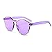 Armear Women Oversized Retro Rimless Round Sunglasses Tinted Purple One Piece Lens Eyewear