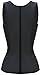 Pandolah Sport Latex Steel Boned Compression Waist Training Cincher XS-6XL (US Size 10-12 (2XL), Vest Black)¡­