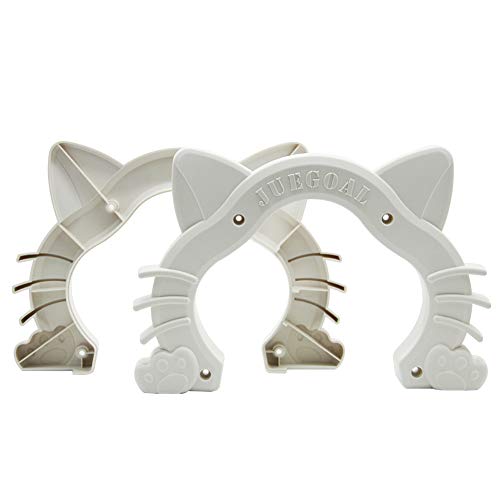 Juegoal Interior Cat Door Kitty Shaped Hole Pet Door for Cat and Small