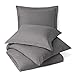 Nestl Dark Grey California King Duvet Cover Sets - Soft Double Brushed Cal King Duvet Cover, 3 Piece, with Button Closure, 1 Duvet Cover 104x98 inches and 2 Pillow Shams