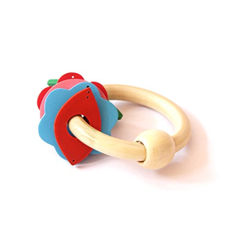 Shumee Wooden Keys Rattle for Babies Sensory Developmental Musical Teething Toy Age 6