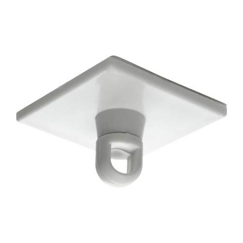 Direct Bazaar Square Adhesive Rotating Ceiling Button with Swivel Eyelet / 30 X 30MM
