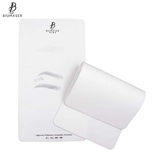 Inkless Microblading Tattoo Practice Skin - BIOMASER No Ink Needed Blank Practice Skin for Permanent Makeup and Microblading Practice