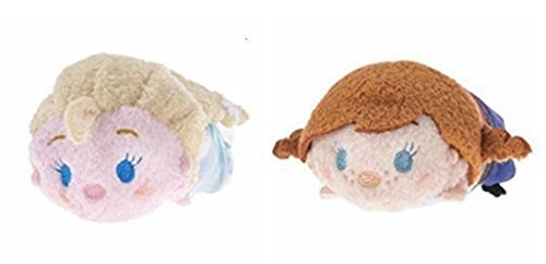 Disney Frozen Mini Tsum Tsum Anna and Elsa 2 Item Bundle 3.5 inch Plush