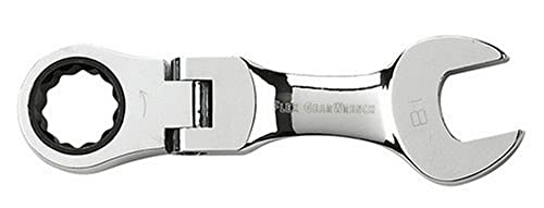 GearWrench 12 Pt. Stubby Flex Head Ratcheting Combination Wrench, 18mm - 9559