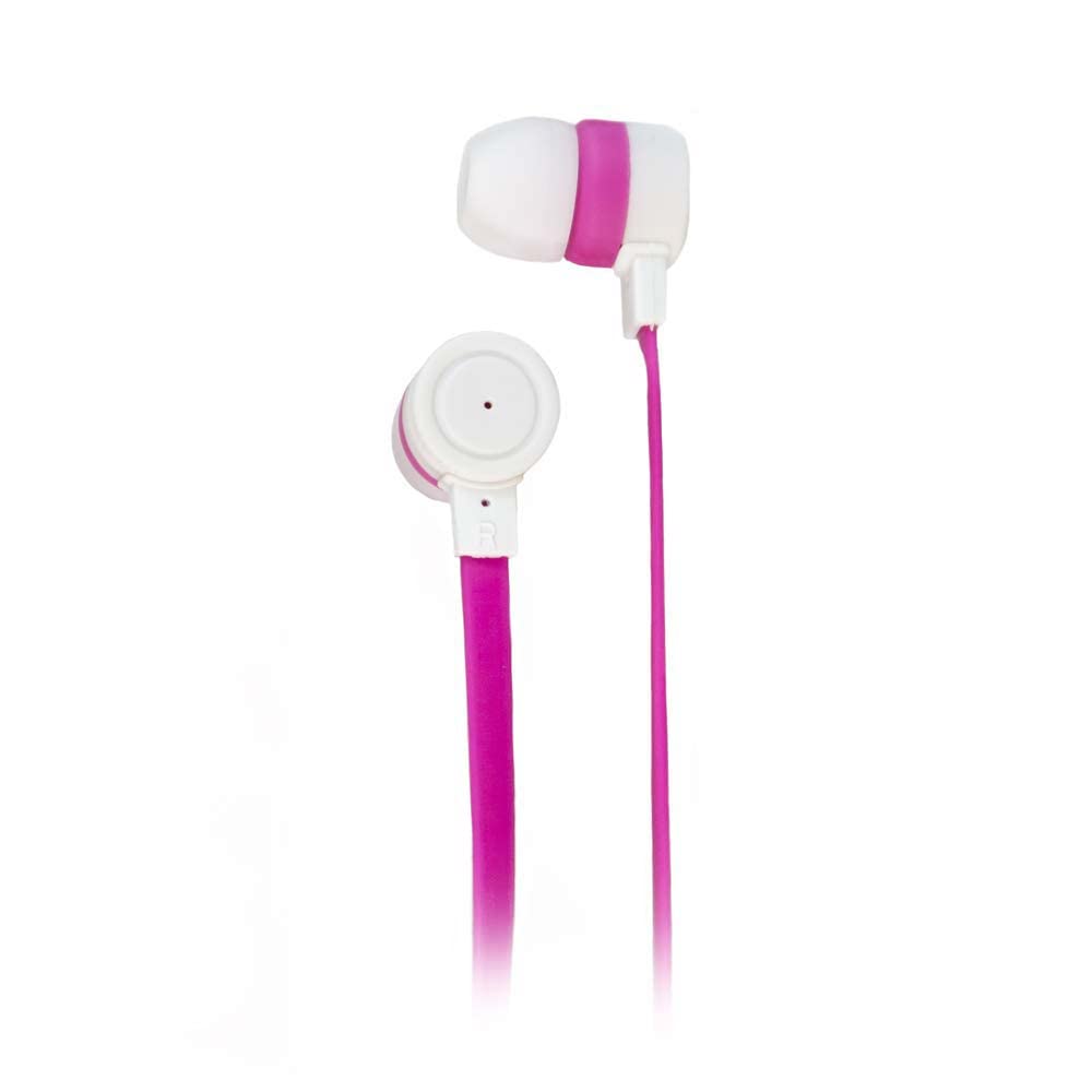 aiino FUNKY - Universal Earphones with Microphone for iPhone/Samsung/Huawei, Smartphones - White/Pink