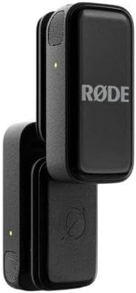 Wireless Micro - Kit di Microfono Wireless Compatto per Fotocamera, Due Microfoni con Ricevitore per Fotocamera, Ricevitore per Smartphone e Custodia di Ricarica - USB-C, Nero