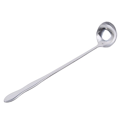 CH 1pc Stainless Steel Stir Spoon Creative Long Handle Spoon Korean Coffee Spoon Ice Cream Spoon (7.48X1.5in)