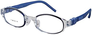 Kids Eyeglasses Frame Size 45-19-135 Flexible Silicone Bendable, Legs Detachable, Light Weight Safe Optical Children Frame