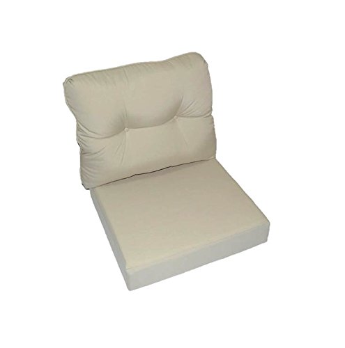 Sand / Beige / Tan / Khaki Outdoor Fabric Cushion for Patio Outdoor
Deep Seating Furniture Chair - Choose Size (SEAT CUSHION - 24" W x 27"
D / BACK CUSHION - 24" W x 21" D)