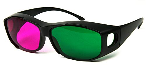 Oversize Ana-Pro(TM) Green/Magenta 3D Glasses – 3 Pairs
