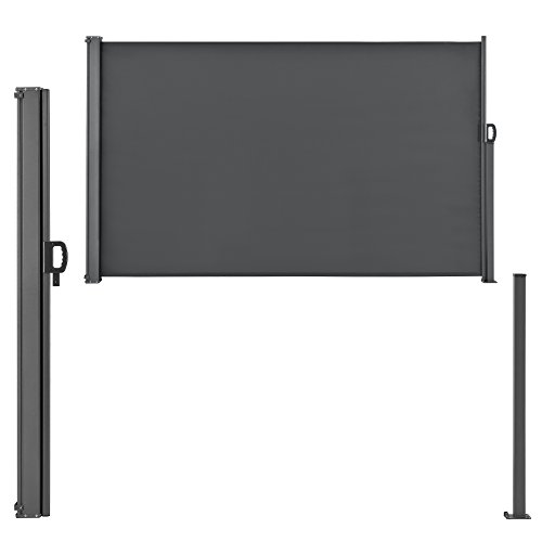 pro.tec Seitenmarkise 180 x 300 cm Anthrazit Sichtschutz Markise Sonnen- & Windschutz – Bild 4